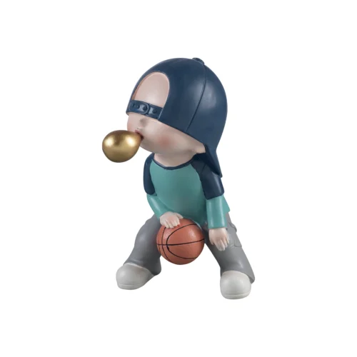 Figura baby giocatore di basket in resina