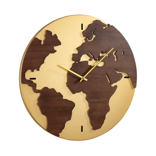 Orologio in metallo e legno ⌀ 50 cm