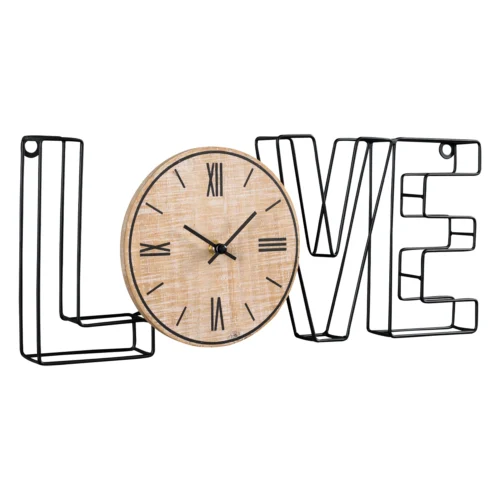 Orologio da muro in legno e metallo ⌀ 46 cm