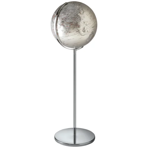 Mappamondo LED illuminato ⌀ 43 cm x H. 131 cm Argento