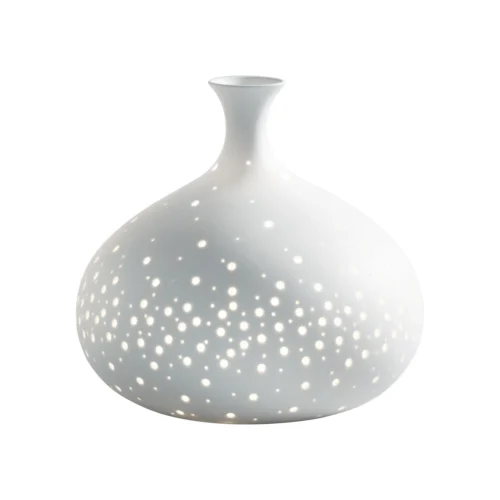 Lampada H. 21 cm in porcellana