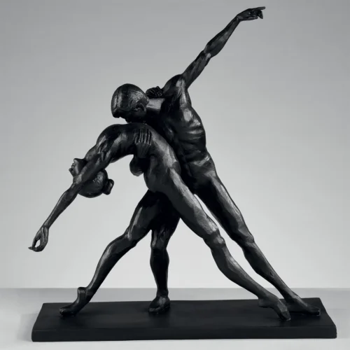 Figura coppia di ballerini in resina
