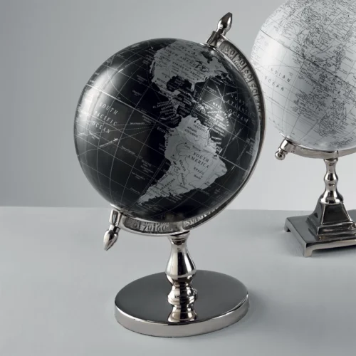 Mappamondo ⌀ 20 cm in alluminio