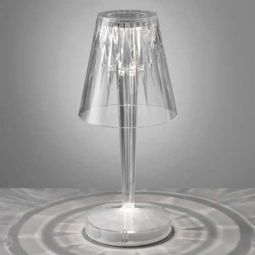 Lampada LED ricaricabile in acrilico H. 25 cm