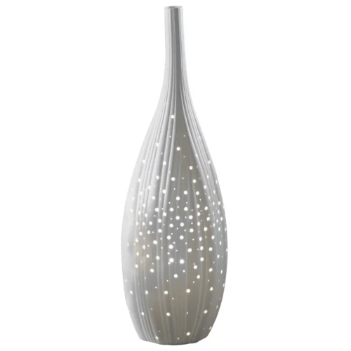 Lampada H. 52 cm in porcellana