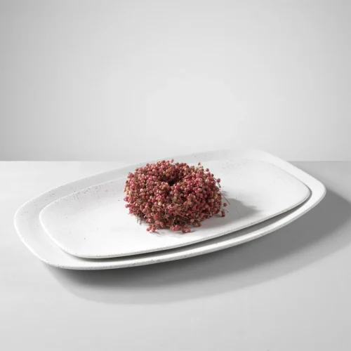 Set di 2 vassoi in ceramica