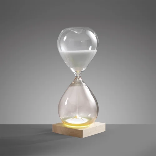 Clessidra LED bicolore 60 minuti H. 27 cm