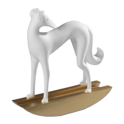 Figura levriero in resina
