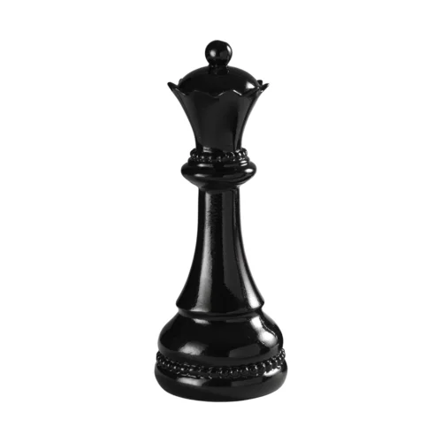 Figura regina scacchi H. 26,5 cm in resina