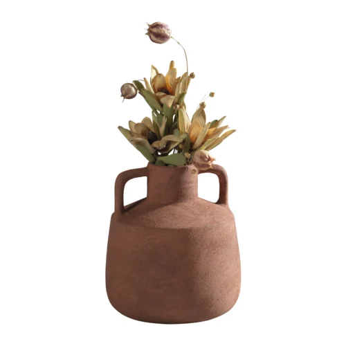 Vaso anfora H. 17,5 cm in terracotta