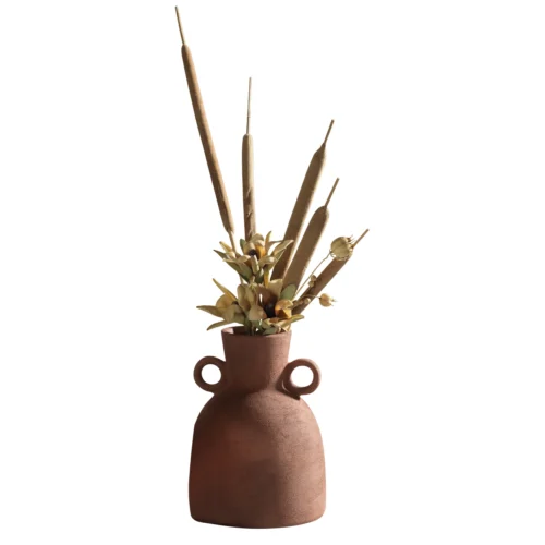 Vaso anfora H. 20,5 cm in terracotta