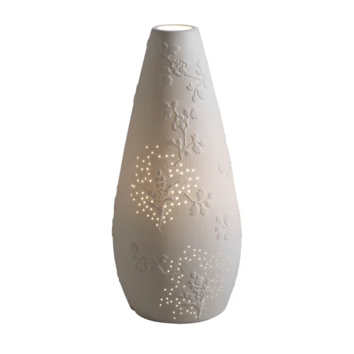 Lampada H. 28 cm in porcellana
